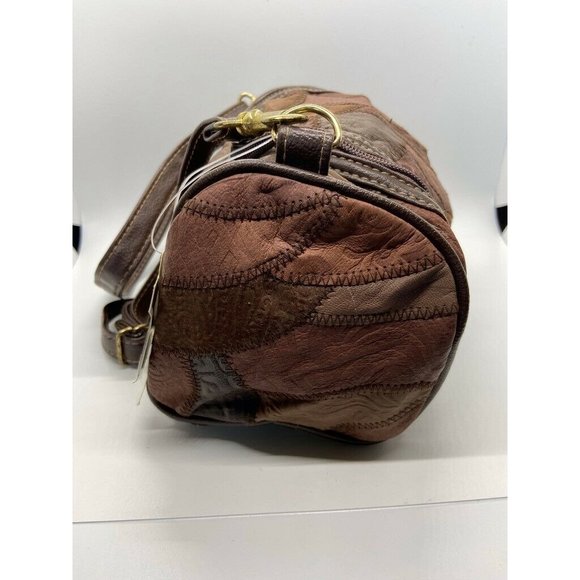 Milano Womens Baguette Bags Brown Patchwork - Picture 8 of 11